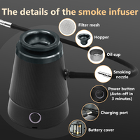 Pistolet à fumée BBQ OEM pour viande de bœuf avec machine à fumée à bulles pour cocktails, kit de fumage de démarrage pour barman, idéal pour le whisky