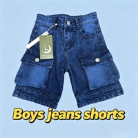 Shorts en jean cargo pour garçons ZT004 à 5,85 $, shorts en jean délavé multi-poches pour enfants, shorts en jean décontractés d'été pour enfants, vente en gros