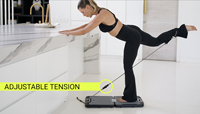 Équipement de musculation multifonction portable en aluminium pour la maison, bandes de résistance, poignées en acier, capacité de charge de 400 lb