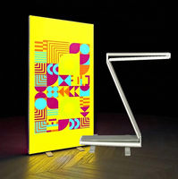 Boîte à lumière LED pliable et extensible avec cadre en alliage d'aluminium, support d'affichage haute luminosité pour événements et salons professionnels