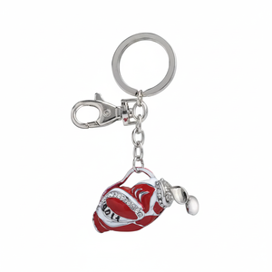 Portachiavi per Sacca da Golf Rosso e Bianco con Dettagli in Smalto e Cristallo, Design 2014 - Product Image 2