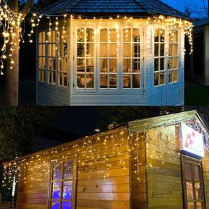 Guirlande de rideaux lumineux LED pour mariages, fêtes, Noël et autres occasions – Décoration féerique pour rideaux - Product Image 4