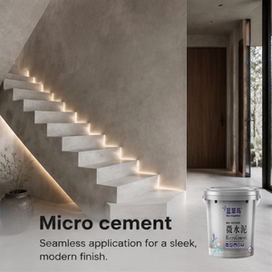 Peinture pour sols <span class=keywords><strong>en</strong></span> microciment et revêtement mural <span class=keywords><strong>en</strong></span> microciment, haute dureté, résistant aux rayures, pour intérieur et <span class=keywords><strong>extérieur</strong></span> - Product Image 1