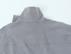 <span class=keywords><strong>Blusa</strong></span> de Moda Casual con <span class=keywords><strong>Cuello</strong></span> <span class=keywords><strong>Alto</strong></span> y Manga Larga en Color <span class=keywords><strong>Gris</strong></span> con Botones para Mujer - Product Image 5