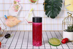 Bouteille d'eau ronde en plastique de 13oz 16oz pour thé glacé, boisson, lait, bar infusé à froid - Product Image 4