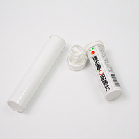 Tube en plastique PP 29*144mm pour comprimés effervescents avec dessiccant et bouchon à clapet, vente en gros, personnalisable