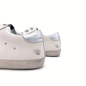 รองเท้าผ้าใบผู้ชาย Golden Sole White <span class=keywords><strong>Goose</strong></span> รุ่น Superstar Vintage Deluxe ระบายอากาศได้ดี แบบผูกเชือก รองเท้าฤดูหนาว หนังแท้ นุ่ม สวมใส่สบาย กันลื่น - Product Image 5