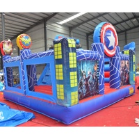 Avengers château gonflable pour enfants en plein air loisirs commerciaux PVC gonflable rebond maison trampoline toboggan