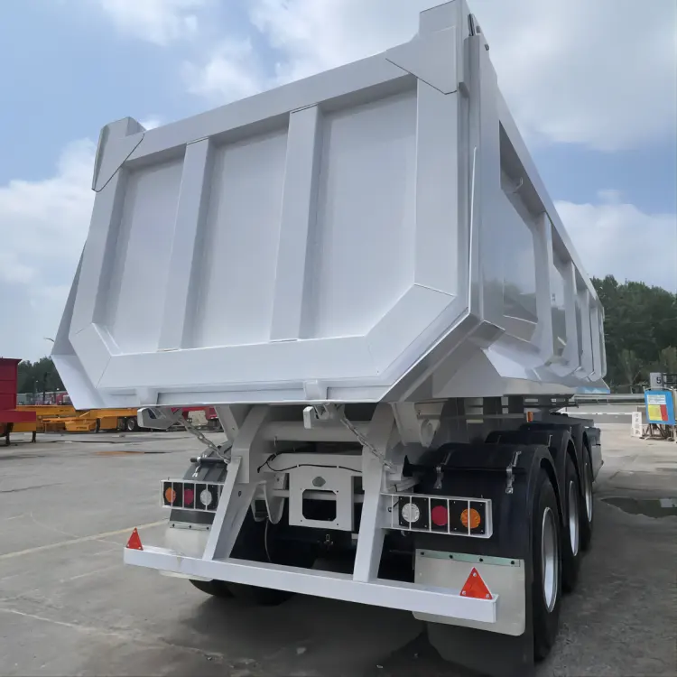 Giá thấp 40 tấn 50 tấn 3 trục xe tải bán phía sau Dump Trailer cho bán