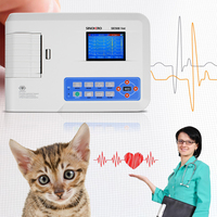 Electrocardiógrafo Veterinario SINOHERO SE508-VET, Máquina de ECG Portátil Veterinaria de 3 Canales y 12 Derivaciones