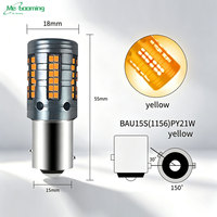 Ampoule LED 1157 BAY15D P21/5W 1156 BA15S P21W BAU15S WY21W 7440 W21W T20 7443 W21/5W 84smd 2016 pour clignotant, marche arrière et feu stop