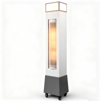 Ventilateur tour vertical sans pales, mobile et silencieux, avec télécommande et lumière, sur base roulante, idéal pour salon, chambre et cuisine