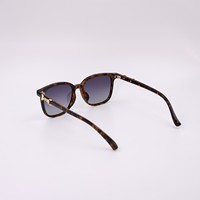 Lunettes de soleil polarisées OEM, monture carrée intégrale effet écaille de tortue, dégradé UV400, logo personnalisé, design chaîne, vente en gros, durables et confortables