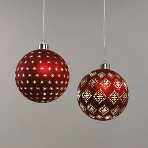 Novedad 2026: <span class=keywords><strong>Bolas</strong></span> de Cristal Grabadas y Pintadas para Colgar, Decoración Navideña, Adornos Colgantes para Techo - Product Image 2