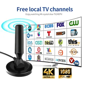 उन्नयन उच्च लाभ HDTV इनडोर, आउटडोर नि: शुल्क चैनल उपग्रह रिसीवर डिजिटल टीवी Antena एंटीना के साथ पैकिंग बॉक्स