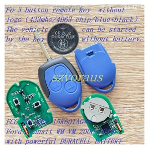 Chất lượng cao f-ord 3 nút từ xa chính mà không có logo 6cit15k601ag ** Ford Quá Cảnh WM VM 2006 2014 với mạnh mẽ Duracell Pin - Product Image 2