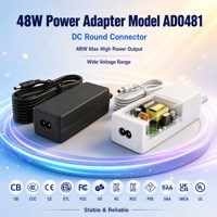 Adaptateur de charge rapide PowerEric 48W PD avec câble rétractable, design pliable, matériau ignifuge pour PC, protection OTP/OVP