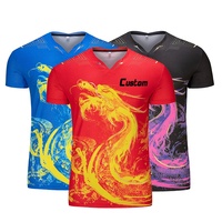 Lidong T-shirt personnalisé de haute qualité Impression de dragon chinois T-shirt de bons présages avec col en V à la mode