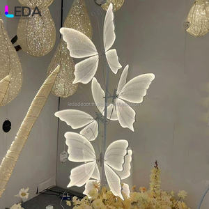 LEDA New Design LED Butterfly Stand Party Props 4 Head Adjustable Blue Pink White Butterfly Light for Wedding Decor - Product Image 6