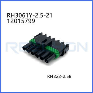 Connecteur de bornes électriques étanches Reelhon 6 broches 3061Y-2.5-21 pour câbles automobiles, 12015799, 6 broches femelle, tubes étanches - Product Image 2