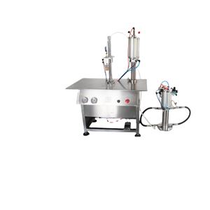 Máquina Semiautomática de Sellado y Llenado de Aerosoles con CO2 de Acero Inoxidable para Llenar Latas de Aerosol - Product Image 1