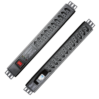 PDU de base pour montage en rack 19 pouces, avec prises NBR 14136, 16A 250V, unité de distribution d'alimentation en aluminium pour armoire de serveur