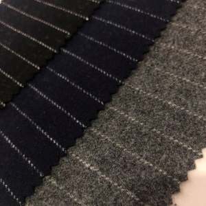 280 gsm 50% wol enkelzijdig flanellen melton wollen stof 1cm witte streep op voorraad 420g/<span class=keywords><strong>m</strong></span> in de aanbieding fabriekslevering - Product Image 3