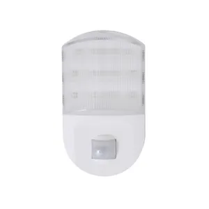 Pdlux PD-PIR2025欧盟/美国插入式内置墙壁传感器智能室内发光二极管夜灯电脑塑料白色64警灯现代