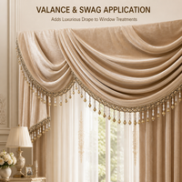 Ruban en dentelle tissée Lurex à franges de perles de cristal de 120 mm pour rideaux, draperies, abat-jour, coussins et décoration intérieure