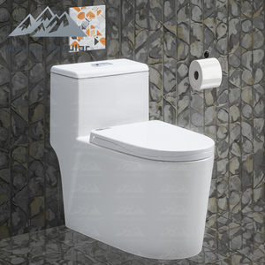 โถสุขภัณฑ์เซรามิกแบบชิ้นเดียว ยี่ห้อ Wayon ระบบไซฟอน ฉีดน้ำแบบเจ็ท สีขาว ได้รับการรับรองมาตรฐาน CE และ SASO รุ่น WW-ZBQ - Product Image 4