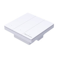 Aurton Aurton Interrupteur Tactile Intelligent 3 Voies LoRaWAN |   Fil électrique simple sans neutre requis |   Contrôle d'éclairage sans fil à installer en plus (retrofit)