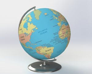 Tùy chỉnh thế giới toàn cầu vật liệu khác nhau và bản đồ màu cho các bài học Địa Lý - Product Image 5