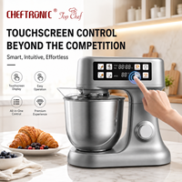 Robot pâtissier Cheftronic 6L avec écran tactile et balance intégrée, programmes automatiques, fermentation, multifonction, pour la pâtisserie et la préparation des aliments