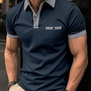 Biểu Tượng Tùy Chỉnh Người Đàn Ông Của Quần Áo Thời Trang In Thể Thao Polo Áo Sơ Mi Nút Khâu Ngắn Tay Áo T-Shirt Người Đàn Ông Của Polo Áo Sơ Mi - Product Image 4