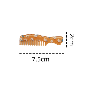 千金可爱鸭嘴夹碎花发夹甜美风格塑料印花梳子造型发夹女发饰 - Product Image 3