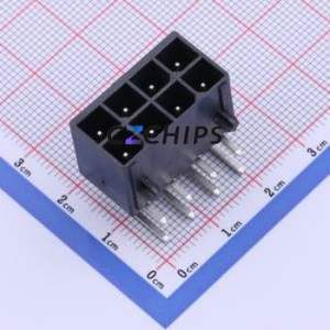 X5700WR-2x04-LPSW Wire-to-Board Pin Header Bent Lead Through Hole,P=5.7mm Connector 2x4P 5.7mm Right Angle Insert 8P - Product Image 1