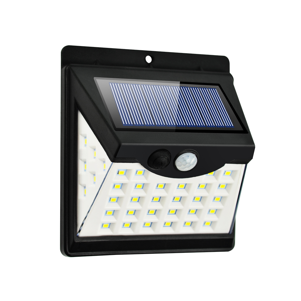 4W Wireless Solar Security Wall Light With Auto Adjusting Work Modes IP65 Waterproof Led Solar Wall Lamp