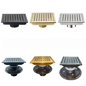 Hot Sale 304 Stainless Steel 4 Inch Square Shower <b>Drain</b> with Corrosion Resistant Removable Grate Cover Hair Catcher Floor <b>Drain</b> - Product Image 4