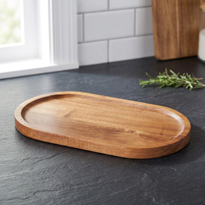 Seasons Acacia <b>Edge</b> <b>Wood</b> Serving Tray-Elegant Design for Serving Food and Beverages - Product Image 3