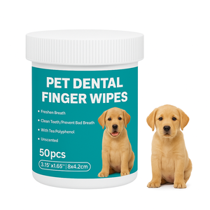 Toallitas Húmedas Orgánicas Biodegradables de Tela Natural OEM para Mascotas, Dedos Dentales para Limpiar Perros y Gatos - Product Image 4