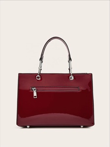Sac à main design 2026 en similicuir brillant PU, sac fourre-tout structuré pour femme, sac à bandoulière rayé, sacs de soirée pour femme - Product Image 3