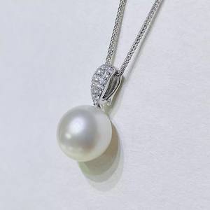 Colgante de Plata de Ley 925 31358DIY con Cuentas Redondas de 11-13 mm, Colgante Vacío, Accesorios para Collar, Cuentas de 11-13 mm, Collar de Perlas DIY - Product Image 4