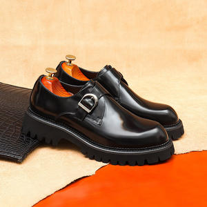 Nouvelle Tendance – Chaussures Homme en Cuir Véritable Brillant, Style Britannique Sportif Décontracté, à Enfiler, Légères, Antidérapantes et Respirantes pour l'Automne - Product Image 2