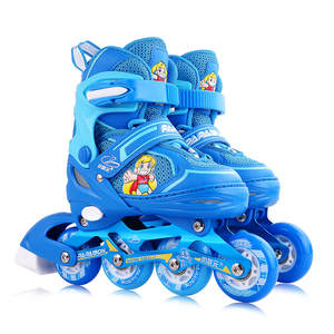 Alta Calidad Venta Caliente 4 Intermitente PU <span class=keywords><strong>Ruedas</strong></span> Ajustable Niños Patines En Línea Zapatos Conjuntos - Product Image 6