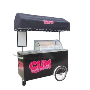 Vente d'usine chariot alimentaire crème glacée vélo chariot bar remorque chariots à main en acier - Product Image 3