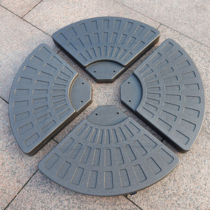 4 pièces de base de <span class=keywords><strong>parasol</strong></span> en plastique en forme d'éventail, en HDPE, de 13 L, <span class=keywords><strong>pour</strong></span> <span class=keywords><strong>parasol</strong></span> <span class=keywords><strong>déporté</strong></span>, remplissable d'eau ou de sable - Product Image 4