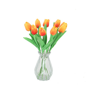 Mini-tulipes artificielles Jessie en PU, 34 cm, pour décoration de mariage et d'intérieur - Product Image 5