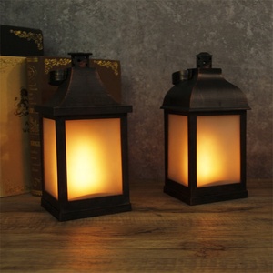 <strong>SMALL</strong> PLASTIC FIRE FLAME <strong>LANTERN</strong>, SMD LIGHTS, BATTERY OPERATED - Product Image 2