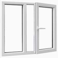 Nouvelle conception de fenêtres et de portes en PVC imperméables, fenêtre coulissante à double vitrage en PVC avec stores intégrés