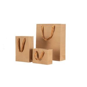 Custom Logo Printed Luxury Eco-Friendly Recyclable Biodegradable Kraft Art <b>Paper</b> Bags Ribbon (<b>A3</b>/A4/A5) for Food Pet Food - Product Image 1